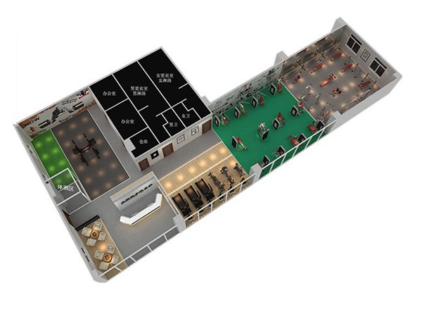 800平方健身房配置方案-广西MK体育恩波利体育健身器材有限公司