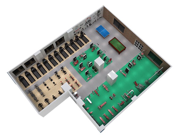 1000平方健身房配置方案-广西MK体育恩波利体育健身器材有限公司
