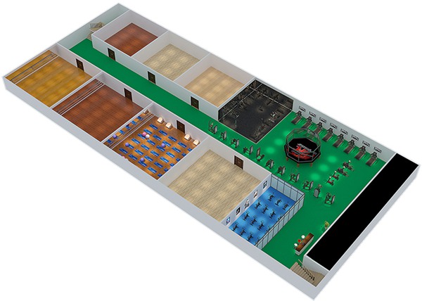 1800平方健身房配置方案-广西MK体育恩波利体育健身器材有限公司