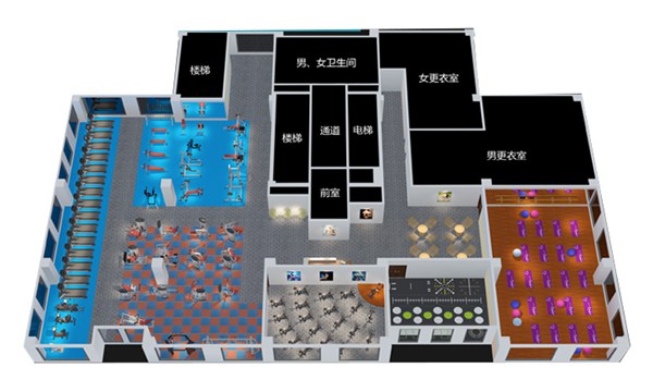 1500平方健身房配置方案-广西MK体育恩波利体育健身器材有限公司