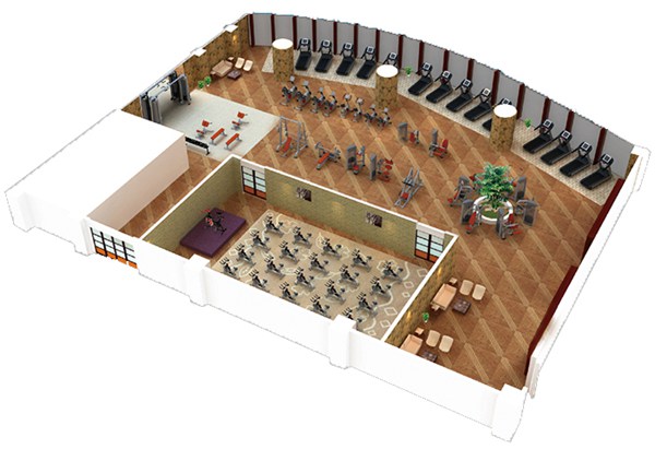 500平方健身房配置方案-广西MK体育恩波利体育健身器材有限公司