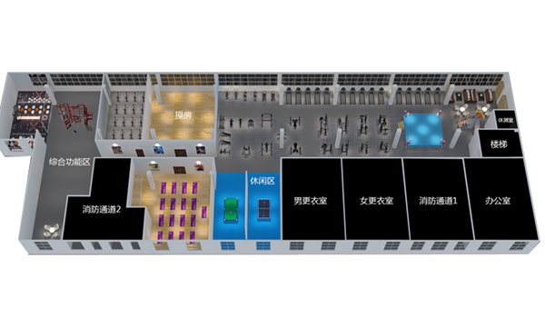 2000平方健身房配置方案-广西MK体育恩波利体育健身器材有限公司