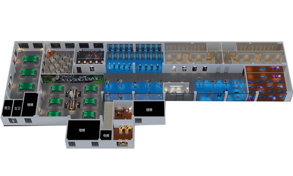 1200平方健身房配置方案-广西MK体育恩波利体育健身器材有限公司