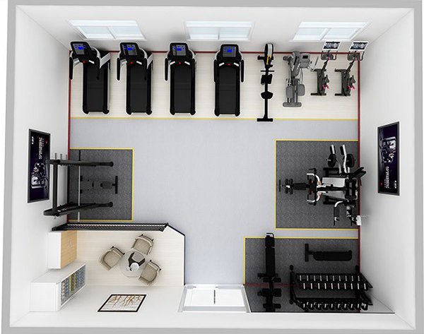 80平方健身房配置方案-广西MK体育恩波利体育健身器材有限公司
