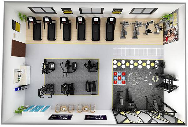 120平方健身房配置方案-广西MK体育恩波利体育健身器材有限公司